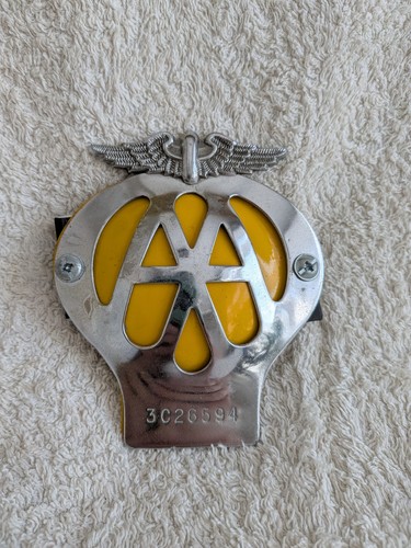 Vintage car badge - aa,