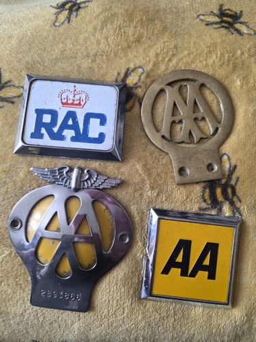 Vintage car badges - x, rac