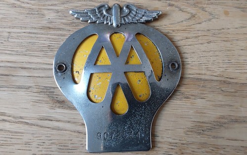 Vintage car badge - aa,