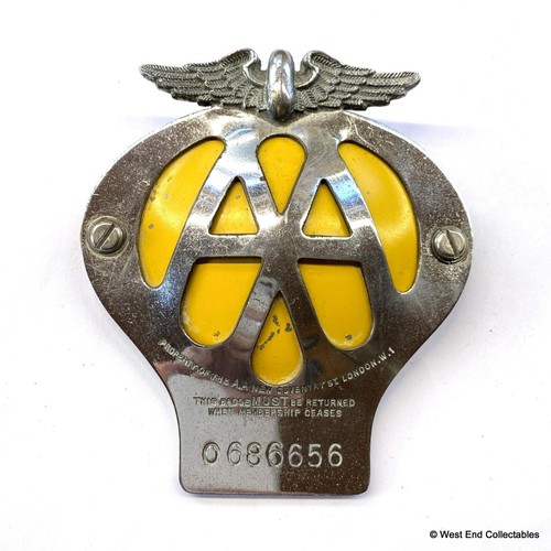 1945 1951 1940s car - aa, badge