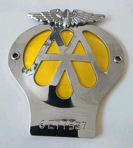 Car badge yellow serial no - car,
