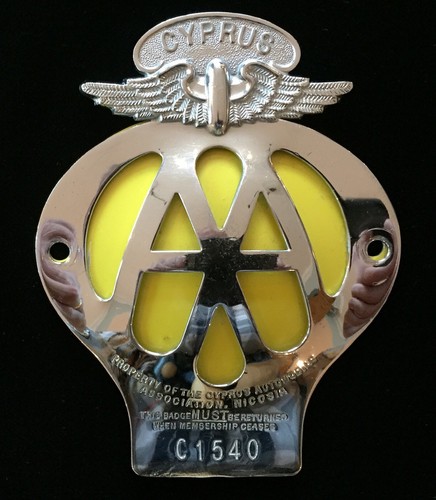 Vintage cyprus car badge - vintage, no