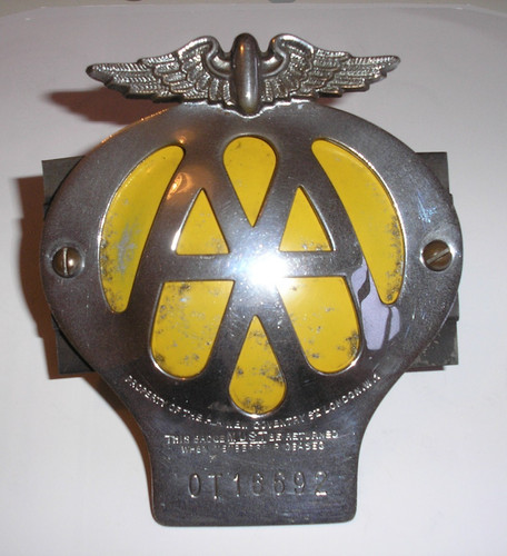 Vintage winged car badge - vintage,