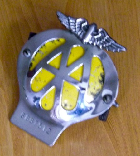 Vintage car badge with - aa,