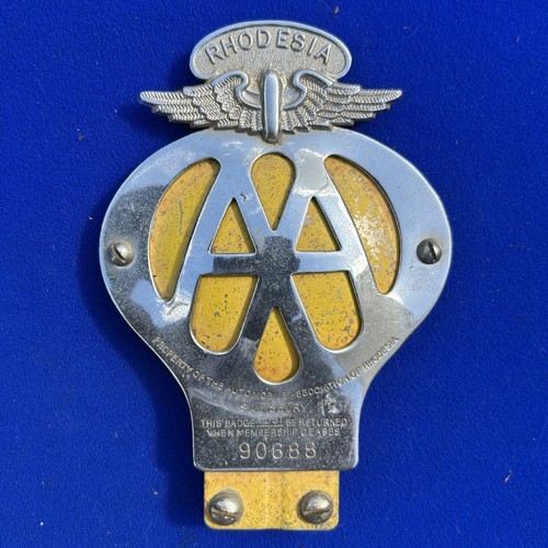 Rhodesia car badge - aa, (3059)