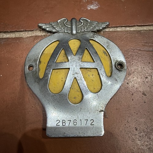 Vintage badge with silver - aa, a
