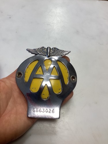 Vintage car badge - vintage, aa