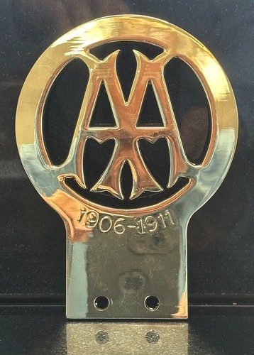 Large brass emblem - aa, badge