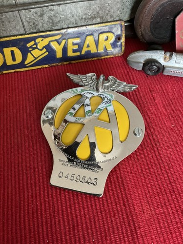 Vintage car badge aa member - vintage,