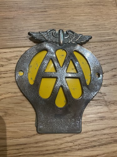 Vintage car badge - badge, aa