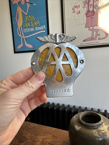 Vintage chrome enamel aa - vintage,
