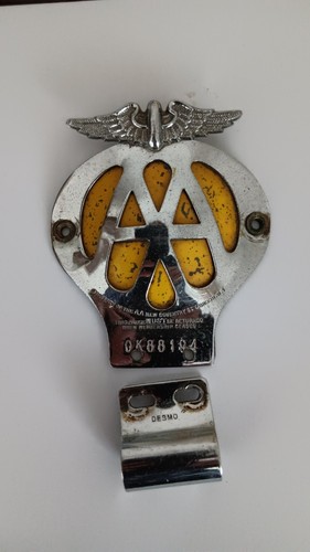 Vintage car badge - vintage, aa